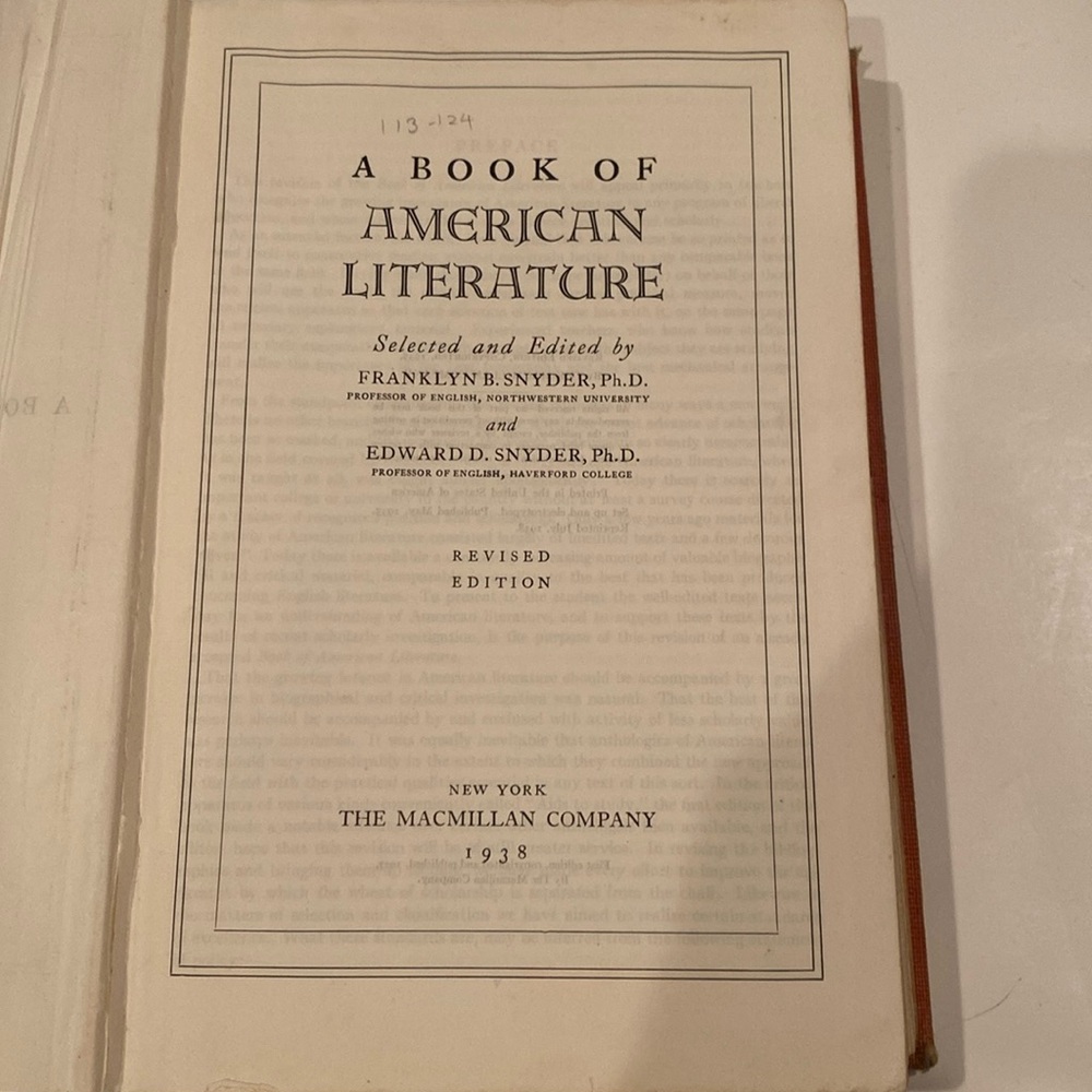 “A Book of American Literature,” Hardcover